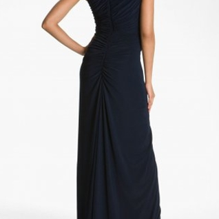 Платье Adrianna Papell Navy Brosh Gown Размеры 44, 46