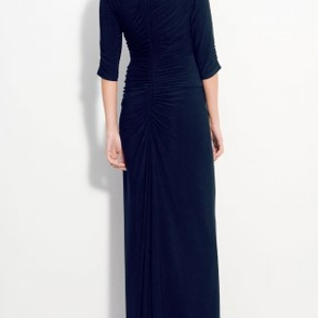 Платье Adrianna Papell Navy Gown Sleeve 3/4 Размеры 44, 46