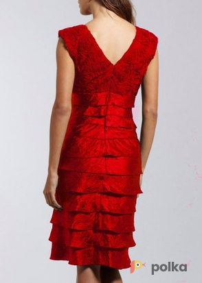 Возьмите Платье Adrianna Papell Red V-Neck Dress Leave Размеры 44, 46 напрокат (Фото 2) в Москве
