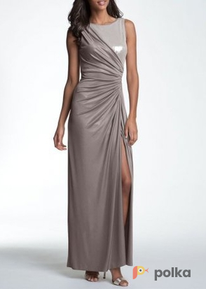 Возьмите Платье Adrianna Papell Taupe Sequin Front Gown P Размер 46 напрокат (Фото 2) в Москве