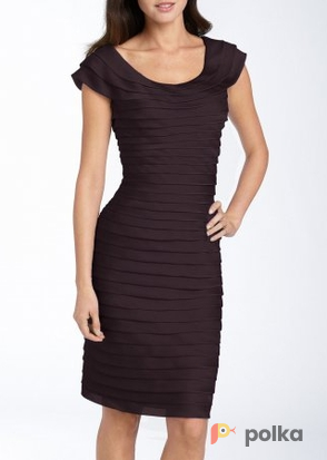 Возьмите Платье Adrianna Papell Tiered chifon dress Espresso Размер 44 напрокат (Фото 4) в Москве