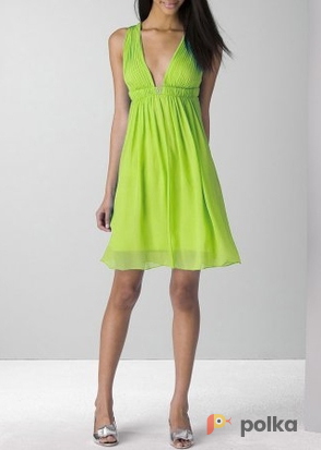 Возьмите Платье Aidan Mattox Dress Lime/ Light Blue  Размер 44 напрокат (Фото 2) в Москве