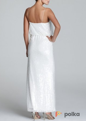 Возьмите Платье Aidan Mattox Sequin White Blouson Gown Размеры 44, 48 напрокат (Фото 2) в Москве