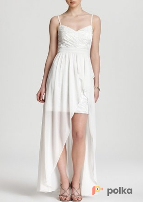 Возьмите Платье Aidan Mattox White/Black  High-low Dress SQ Размеры 40, 44 напрокат (Фото 4) в Москве