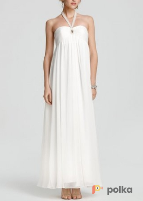 Возьмите Платье Aidan Mattox WhiteGown Yeweled Neck Размер 40 напрокат (Фото 2) в Москве