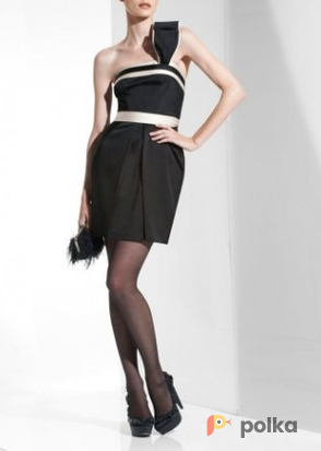 Возьмите Платье BCBGMAXAZRIA Black& White Belt Cocktail Dress Размер 44 напрокат (Фото 2) в Москве