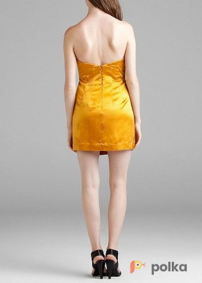 Возьмите Платье BCBGMAXAZRIA Gold Strapless Pealted Dress Размер 42 напрокат (Фото 2) в Москве
