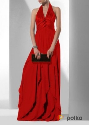Возьмите Платье BCBGMAXAZRIA Red Chiffon Long Dress Размер 42 напрокат (Фото 2) в Москве