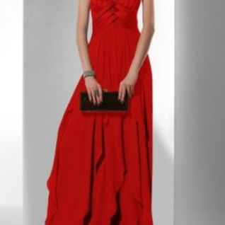 Платье BCBGMAXAZRIA Red Chiffon Long Dress Размер 42