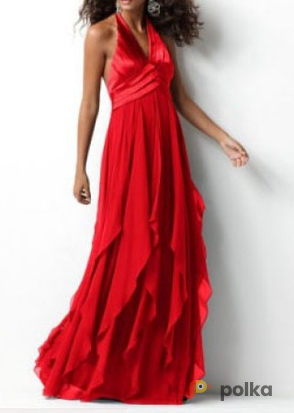 Возьмите Платье BCBGMAXAZRIA Red Chiffon Long Dress Размер 42 напрокат (Фото 2) в Москве