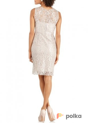 BCBGMAXAZRIA Silver Cocktail Dress Lace 44 46 48