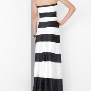 Платье BCBGMAXAZRIA Tiered Long BlackWhite Dress P Размер 48