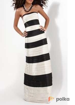 Возьмите Платье BCBGMAXAZRIA Tiered Long BlackWhite Dress P Размер 48 напрокат (Фото 3) в Москве