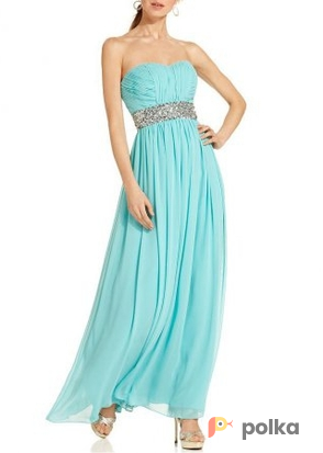 Возьмите Платье Calvin Klein Tiffany Blue Yeweled Gown Размер 48 напрокат (Фото 2) в Москве