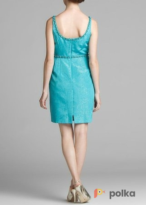 Возьмите Платье Carmen Marc Valvo Turqoise Cocktail Short Dress Размер 48 напрокат (Фото 6) в Москве