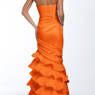Платье Dalia MacPhee Strapless Taffeta Mermaid Gown Размер 40