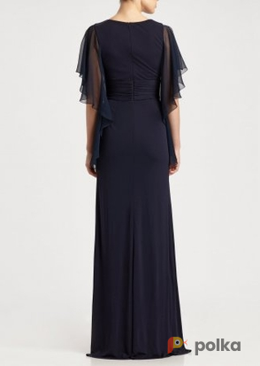 Возьмите Платье David Meister Gown Navy Flutter Sleeve Размеры 42, 44 напрокат (Фото 2) в Москве