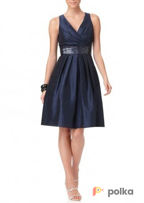 Возьмите Платье Js boutique Blue Cocktail Dress Embellished Размер 48 напрокат (Фото 2) в Москве