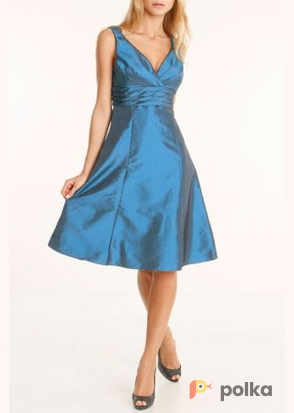 Возьмите Платье Js boutique Blue Taffeta Dress Размер 46 напрокат (Фото 1) в Москве