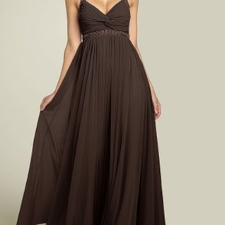 Платье Js boutique Chiffon halter dress brown Размер 48