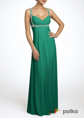 Возьмите Платье Js boutique Chiffon halter dress emerald green Размер 46 напрокат (Фото 2) в Москве