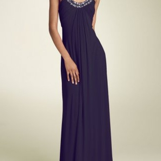 Платье Js boutique Chiffon halter dress plum Размер 42