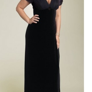 Платье Js boutique Flutter Sleeve Velour Gown Размер 46