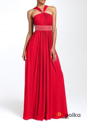 Возьмите Платье Js boutique Red Gown Halter Размер 46 напрокат (Фото 3) в Москве