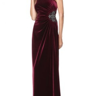 Платье Js boutique Red Velour Gown Размер 46