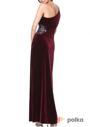 Возьмите Платье Js boutique Red Velour Gown Размер 46 напрокат (Фото 2) в Москве
