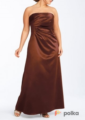 Возьмите Платье Js boutique Rosso/Toffee/Nero   satin evening gown Размер 46 напрокат (Фото 4) в Москве
