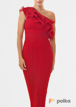 Возьмите Платье Js Collections Red Pleated Gown Р Размер 42 напрокат (Фото 3) в Москве