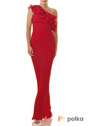 Возьмите Платье Js Collections Red Pleated Gown Р Размер 42 напрокат (Фото 1) в Москве