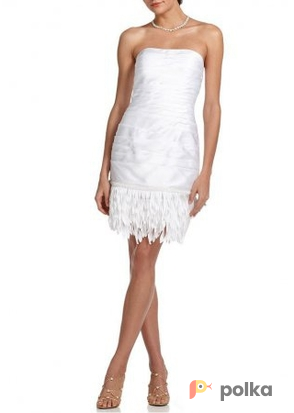 Возьмите Платье Js Collections White Satin Fringle Dress Размер 40 напрокат (Фото 2) в Москве