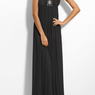Платье Laundry by Shelli Segal Dress Long Black Ruched Bust Размер 44
