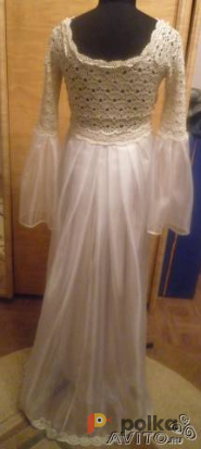 Возьмите Свадебное платье авторское вязаное, ручная работа напрокат (Фото 3) в Москве