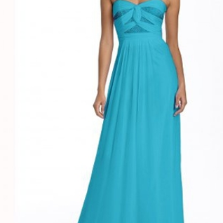 Платье Laundry by Shelli Segal Teal Strapless Long Gown Размер 44