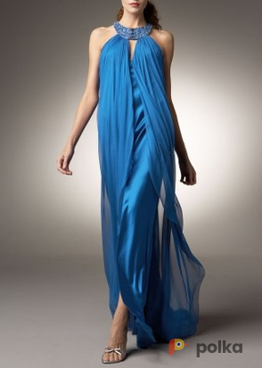Возьмите Платье Marc Bouwer Blue Semi Formal Dress Silk Размер 44 напрокат (Фото 1) в Москве