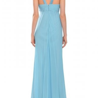 Платье Marc Bouwer Blue V-Neck Silk Gown Размер 44