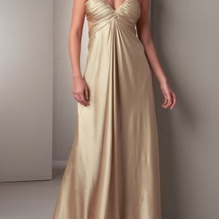 Платье Marc Bouwer Gold Beaded Silk Gown Размер 44