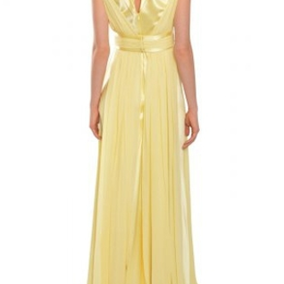 Платье Marc Bouwer Pale Lime Silk Gown Размер 40