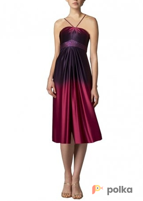 Marc Bouwer Purple Pink Ombre Silk Gown 44