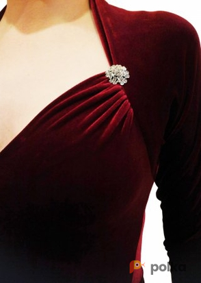 Возьмите Платье Marc Bouwer Red Velour Long Gown Размер 44 напрокат (Фото 1) в Москве