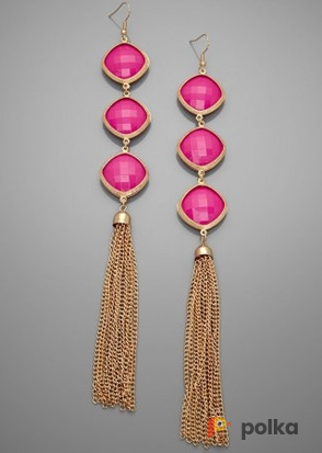 Возьмите Серьги Cara couture Triple Drop Tassel Linear Earrings напрокат (Фото 1) в Москве