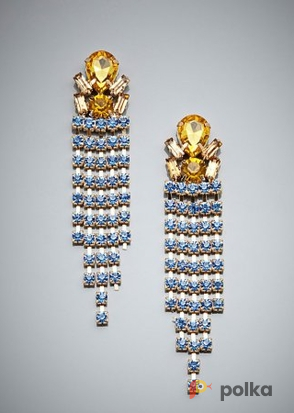 Возьмите Серьги CHLOE & THEODORA Long Linear Deco Crystal Earrings напрокат (Фото 2) в Москве