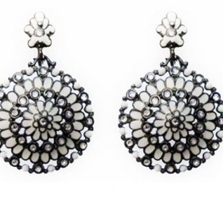 Серьги Joan Rivers Enamel Earrings White