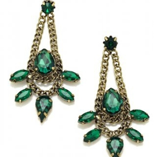 Серьги OLIVIA WELLES Emerald Earrings