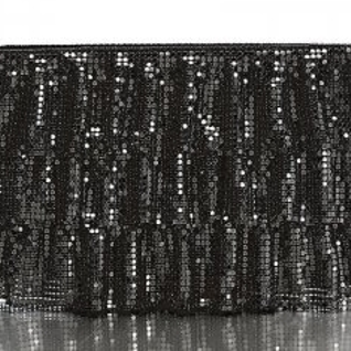 Клатч BCBGMAXAZRIA Gold/Black  Metal Ruffle Clutch