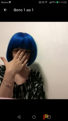 Возьмите Синий парик каре напрокат (Фото 1) в Москве
