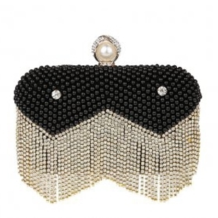 Клатч Scarleton Black/Shampagne  Fringle Gatsby Clutch